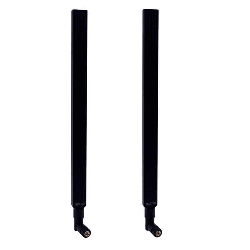 TECHTOO WiFi Antenna 2.4GHz 10 dBi for Wireless Router - Security IP Camera - USB Card Adapter - PCI PCIe Cards - Range Extender - PC Desktop - Drone - Signal Booster (2.4GHz RP-SMA 2-Pack) - Image 1